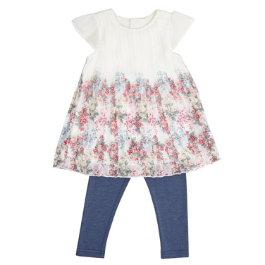 Toddler Pleated Top And Leggings Set